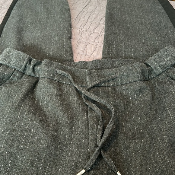 Men’s Zara grey pinstriped pants size small with outer black stripe. - Picture 13 of 13